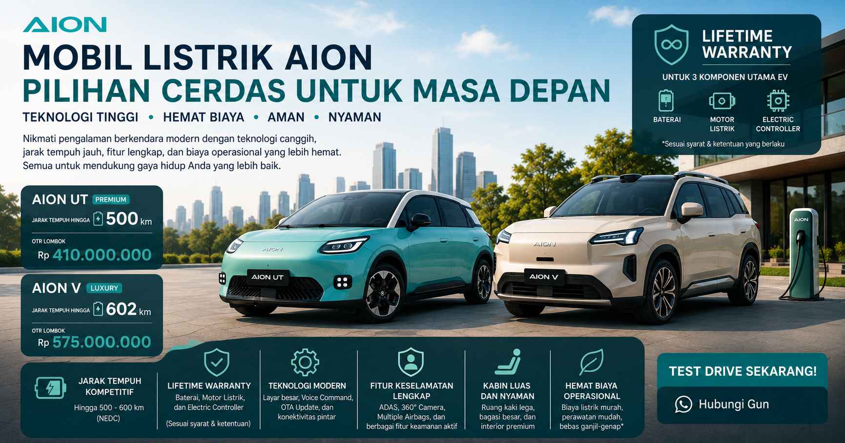 Mengapa Memilih Mobil Listrik AION Lombok? Ini Keunggulannya Dibandingkan Merek Lain